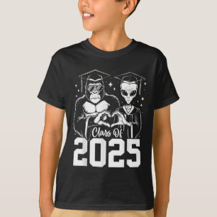T-shirt Cl De 2025 Graduation Funny Bigfoot Alien Graduate