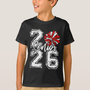 T-shirt Cl de 2026 Cheer Senior 2026 Pom-Pom Rouge Cheerle