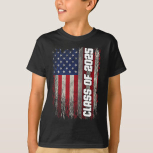 T-shirt Cl Of 2025 Funny Senior 2025 États-Unis Drapeau Am