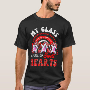 T-shirt Cl plein de cœurs doux Saint-Valentin Prof Dabbing