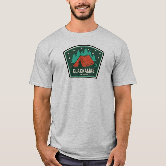 T-shirt Clackamas Wilderness Camping Oregon (Devant)