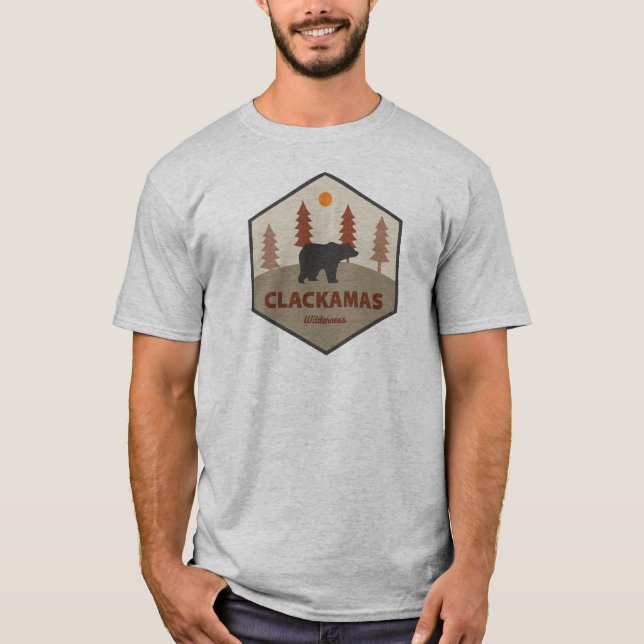 T-shirt Clackamas Wilderness Oregon Ours (Devant)