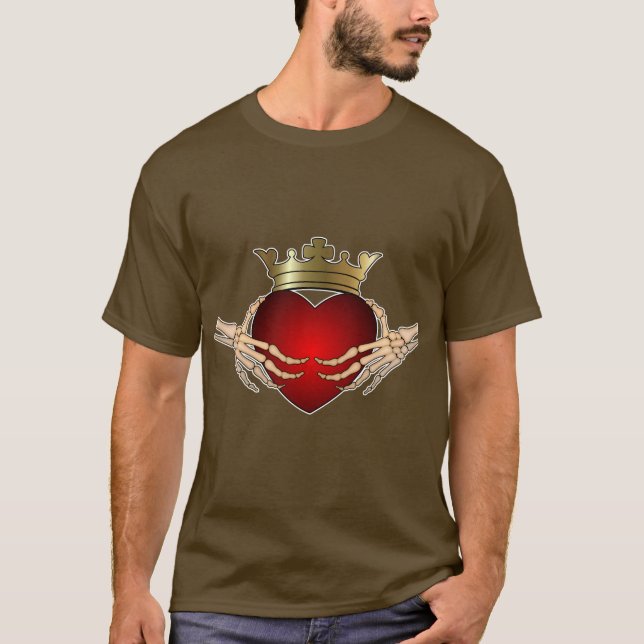 T-shirt Claddagh squelettique (Devant)