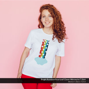 T-shirt Clair Arc-en-ciel à quatre feuilles de trèfle mini
