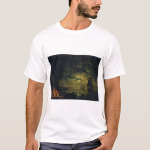 T-shirt Clair de lune sur Palerme - Beaux-arts haute fidél