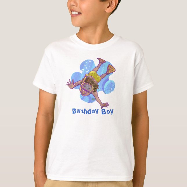 T-Shirt Clair Fête d'Anniversaire de Snorkeling Ga (Devant)