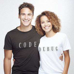 T-shirt Clair minimaliste du code de débogage
