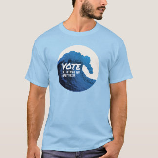 T-shirt clair pour homme avec logo vague / vote