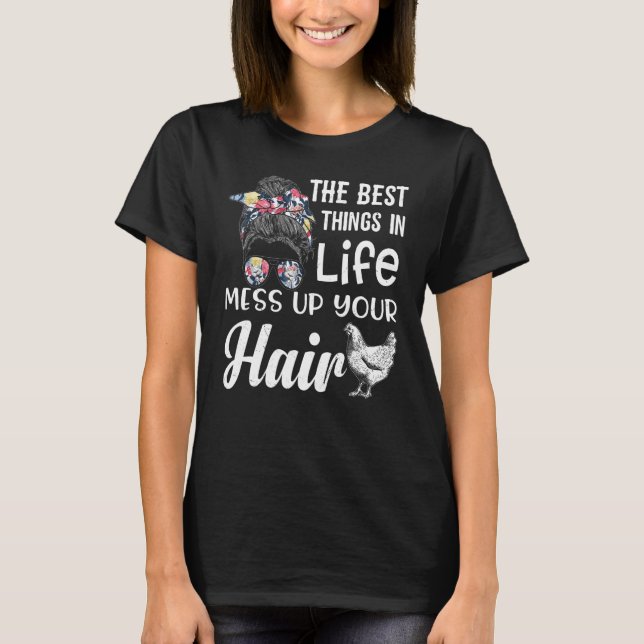 T-shirt Clair Witty Pun Volaille Poulet Élevage de poulet (Devant)