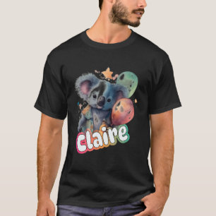 T-shirt Claire - Adorable Nom De Fille Avec Jolie Koala