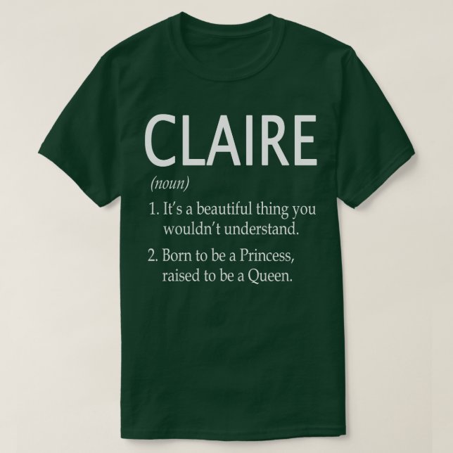 T-shirt Claire Nom Cadeau 125 (Design devant)