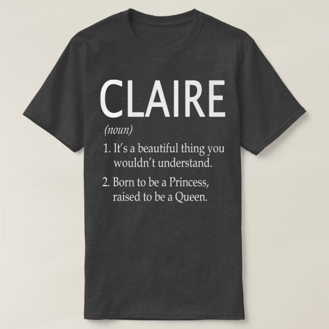 T-shirt Claire Nom Cadeau 54 (Design devant)