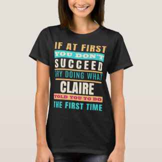 T-shirt CLAIRE Nom personnalisé Chemise CLAIRE Prénom P