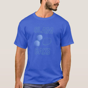 T-shirt clam bake clambake rétro vintage et signe logo ble