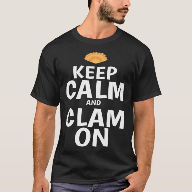 T-shirt Clamming Sea Shelling Rake Clam Digging Razor Clam (Devant)