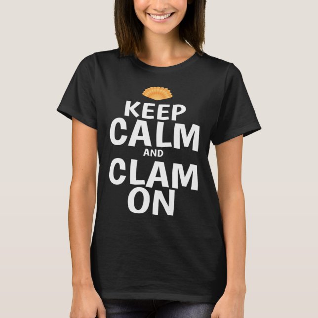 T-shirt Clamming Sea Shelling Rake Clam Digging Razor Clam (Devant)