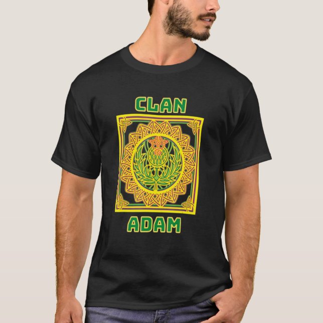 T-shirt Clan Adam Scottish Celtic Thistle (Devant)