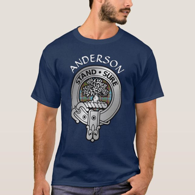 T-shirt Clan Anderson Crest & Tartan (Devant)
