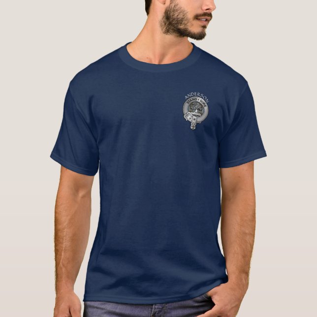 T-shirt Clan Anderson Crest & Tartan (Devant)