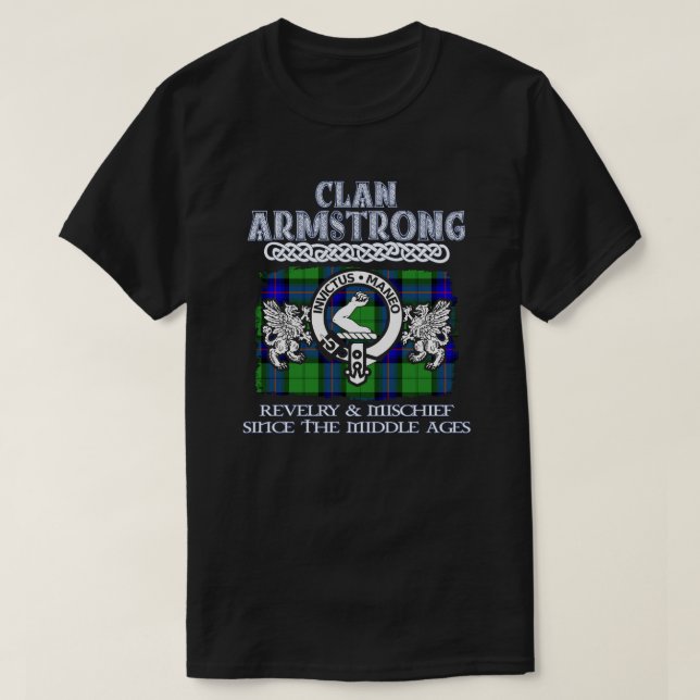 T-shirt Clan Armstrong crête Clans écossais Suna écossaise (Design devant)