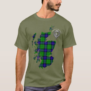 T-shirt Clan Armstrong Tartan Carte & Crest