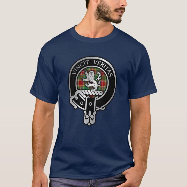 T-shirt Clan Baxter Crest & Tartan (Devant)