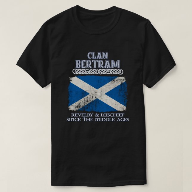 T-shirt Clan Bertram crest Scottish clans nom de famille é (Design devant)