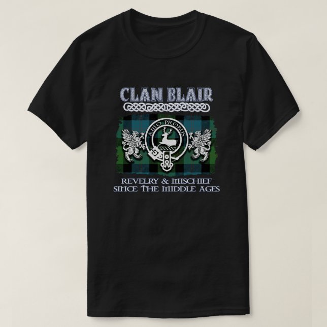 T-shirt Clan Blair crête écossaise clans nom de famille éc (Design devant)
