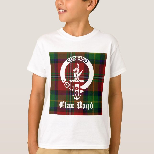 T-shirt Clan Boyd Crest Tartan (Devant)
