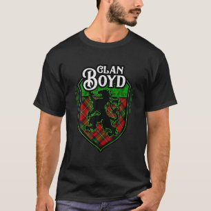 T-shirt Clan Boyd Surnom Scottish Tartan Lion Rampant Cre