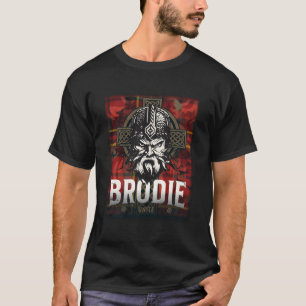 T-shirt Clan Brodie Nom Écossais Tartan Et Moto