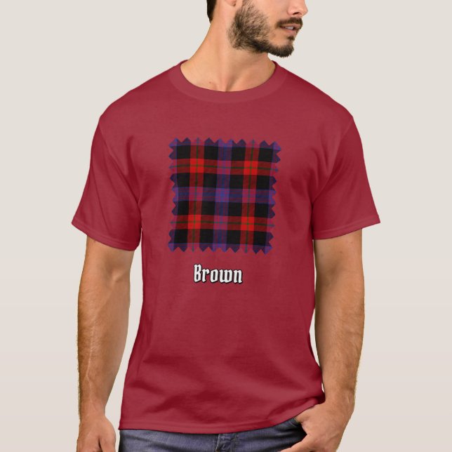T-shirt Clan Brown Tartan (Devant)
