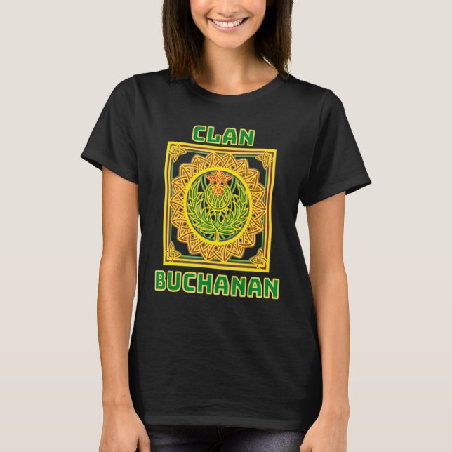 T-shirt Clan Buchanan Scottish Celtic Thistle (Devant)