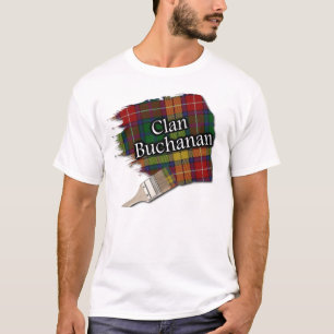 T-shirt Clan Buchanan Scottish Tartan Paint Shirt