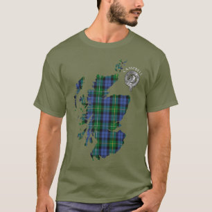 T-shirt Clan Campbell Loudoun Tartan Carte & Crest