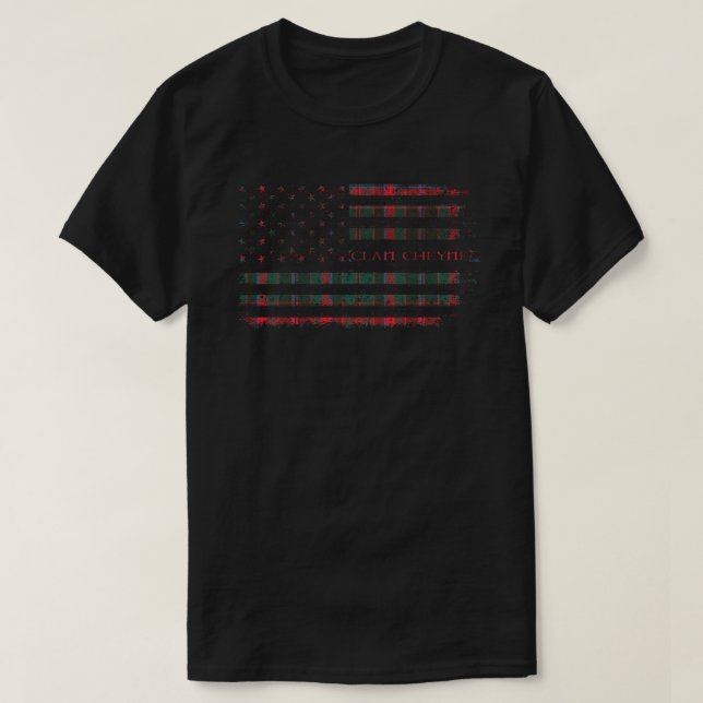 T-shirt Clan Cheyne Drapeau écossais écossais Drapeau amér (Design devant)