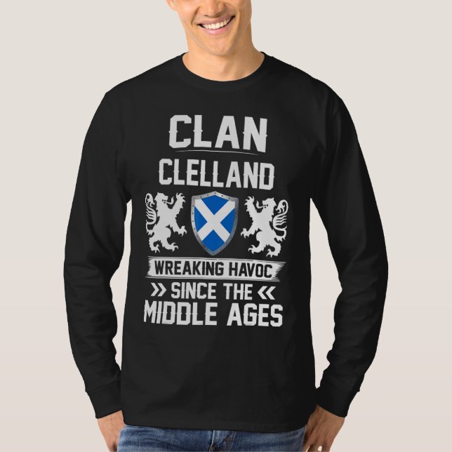 T-shirt Clan Clelland Scottish Family Clan Scotland Wreaki (Devant)
