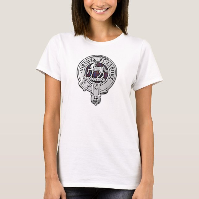 T-shirt Clan Cochrane Crest & Azure Tartan (Devant)