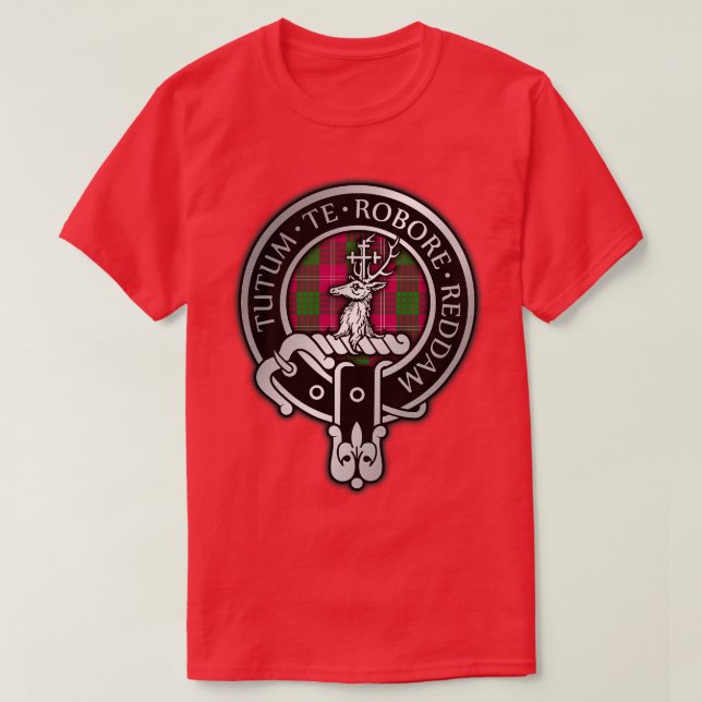 T-shirt Clan Crawford Crest Tartan 1 (Design devant)
