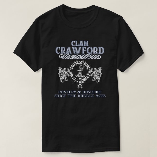 T-shirt Clan Crawford crête clans écossais surnom écossais (Design devant)