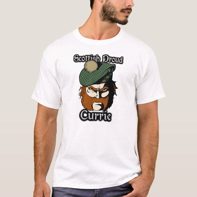 T-shirt Clan Currie Tartan, un fier Clan écossais (Devant)