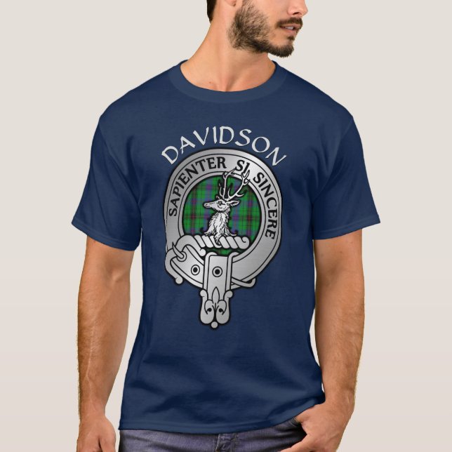 T-shirt Clan Davidson Crest & Tartan (Devant)