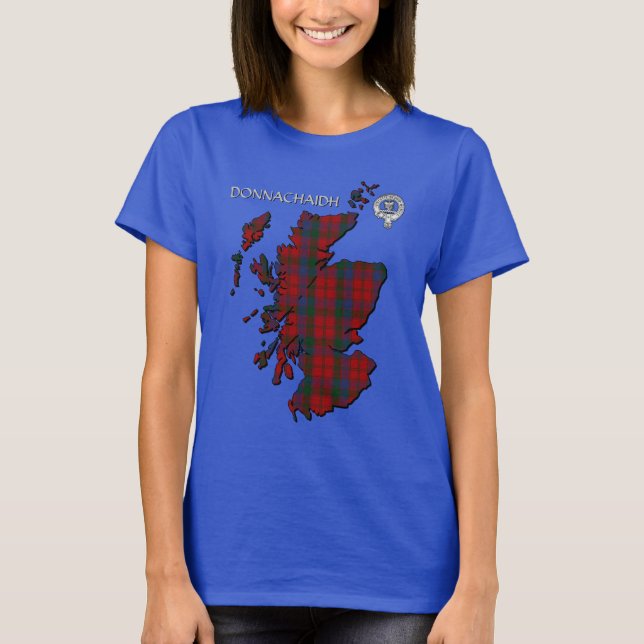 T-shirt Clan Donnachaidh (Robertson) Crest & Tartan (Devant)