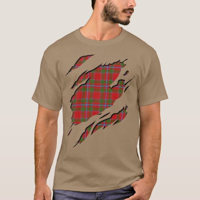 T-shirt Clan Drummond Tartan Effets Plaid (Devant)
