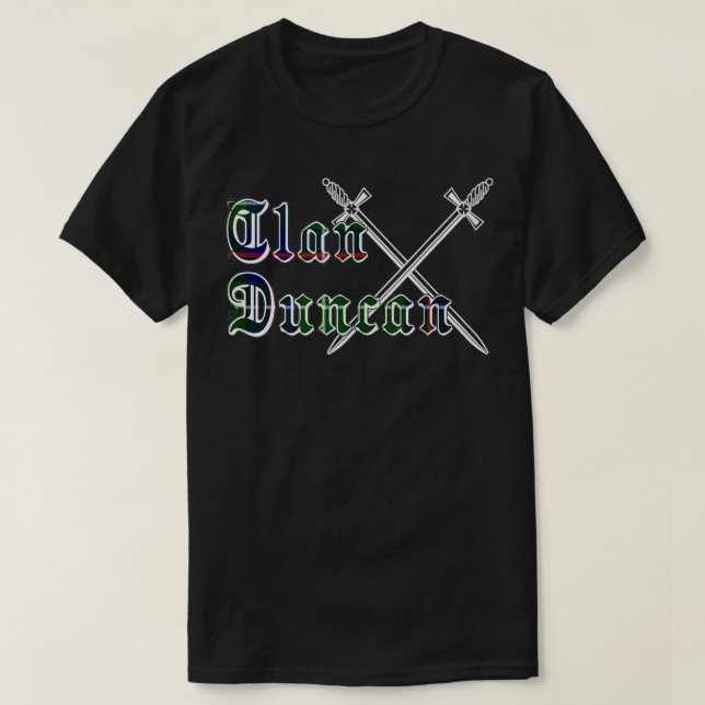 T-shirt Clan Duncan nom nom de famille Scottish Tartan (Design devant)