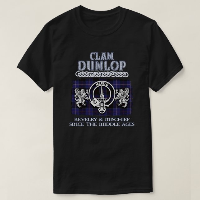 T-shirt Clan Dunlop crest Scottish clans nom de famille éc (Design devant)