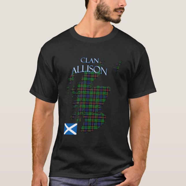 T-shirt Clan écossais Allison Tartan Écosse (Devant)