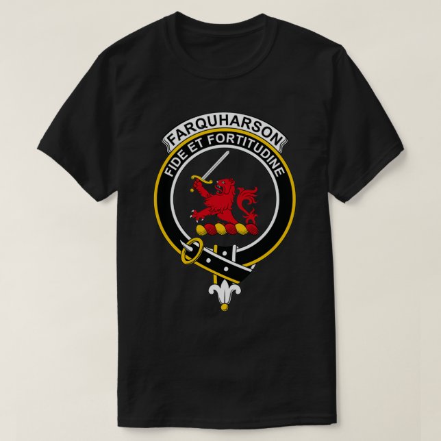 T-shirt Clan écossais de Farquharson Crest Tartan (Design devant)