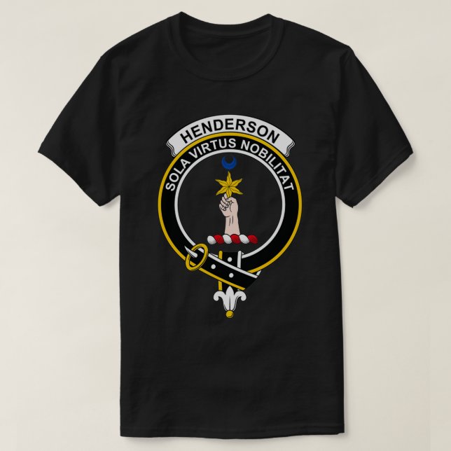 T-shirt Clan écossais de Henderson Crest Tartan (Design devant)