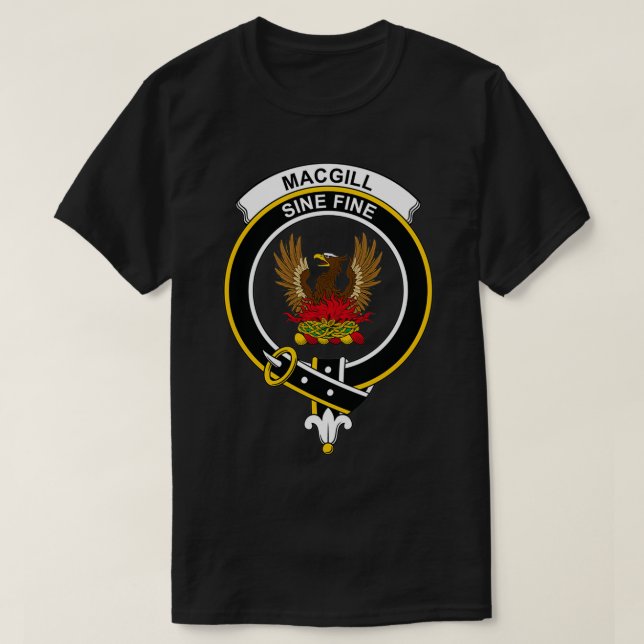 T-shirt Clan écossais de MacGill Crest Tartan Clan (Design devant)